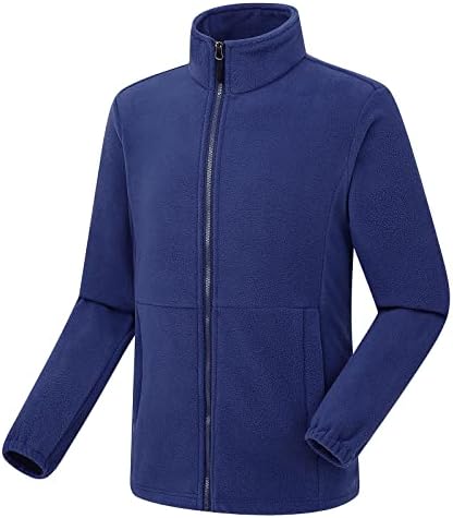 Jaqueta de lã de inverno para homens com manga longa zíper casacos quentes cor de cor sólida caça correndo