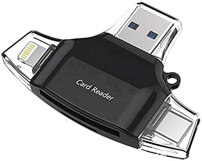 BOXWAVE SMART GADGET Compatível com Energizer E10+ - AllReader SD Card Reader, MicroSD Card Reader SD Compact USB para Energizer E10+ - Jet Black