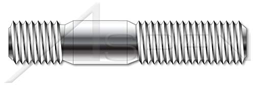 M8-1.25 x 20mm, DIN 939, Métrica, pregos, extremidade dupla, extremidade de parafuso 1,25 x diâmetro, a2 aço inoxidável
