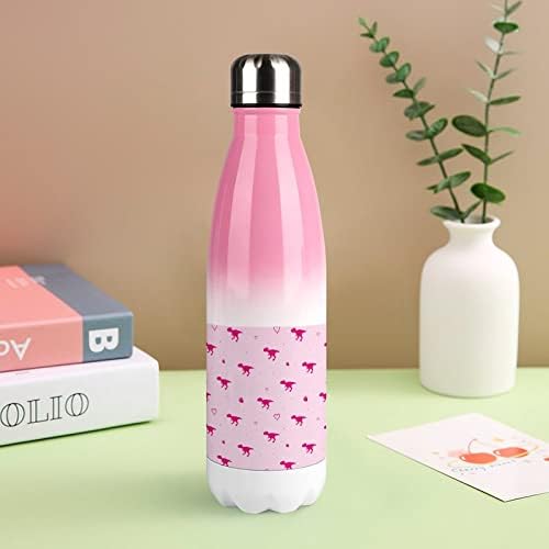 Rosa Dino T Rex 17oz Sport Water Bottle Bottle Stainless Acele Astroum Isolle -Soled Shape Reutilable Sports Flask