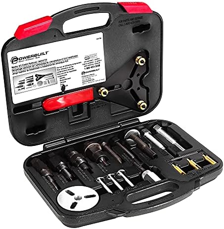 Kit de ferramentas de remoção e instalação da Remoção e Instalação do PowerBuilt Master, Service Automotive AC Compressor, ferramenta de retenção, instalador, removedor - 647756
