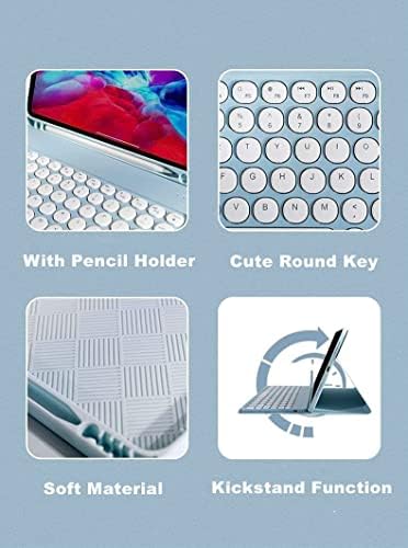 Caixa de teclado qiyibocase para iPad 10ª geração 2022, ímãs retro -destacáveis ​​Retro Retro