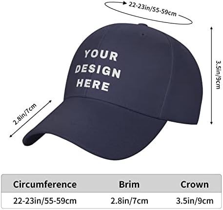 Zusolf Chapéus personalizados para homens Adicione seu nome de logotipo ou imagem aqui Capace de beisebol
