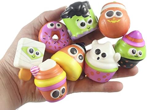 Conjunto de 24 Mini Mini Halloween temas Slow Rise Sishy Toys - Brinquedos de novidade de pequenos