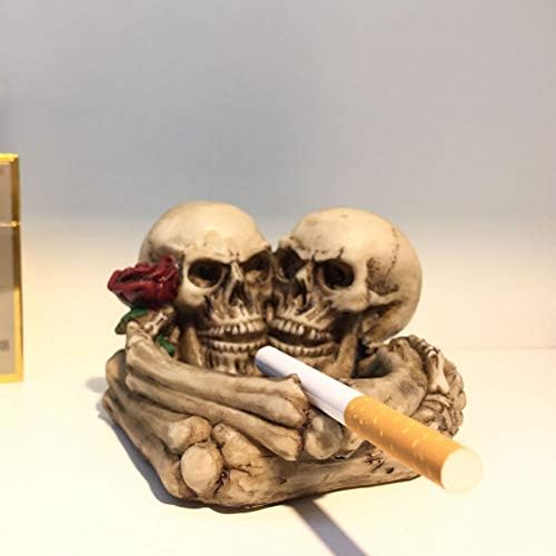 1pc resina de cigarro cinzeiro criativo Halloween Skulls Abrafá