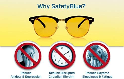 Óculos de segurança ™ 40% bloqueio azul para homens e mulheres | Óculos de leitura | Alívio da dor de cabeça