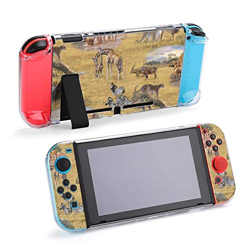 Caso do Nintendo Switch, os animais africanos de cinco peças definem acessórios de console de casos