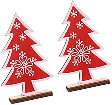 Supvox 2pcs comprimido Mini árvore de natal Figure Ornamento