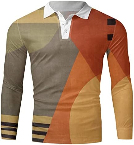 Camisas pólo atléticas camisetas fit regulares casuais colorido sólido cor de treino longa sheeve