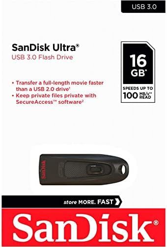 Sandisk Cruzer Ultra 16GB USB 3.0 Flash Drive SDCZ48-016G-U46 até 100MB/S