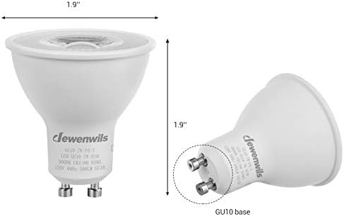 DeWenwils 10-Pack GU10 LED BULBO DIMMÁVEL, 500LM, 3000K ALTER WHON GU1