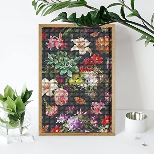 Kits de pintura de diamante decorativos florais multicoloridos