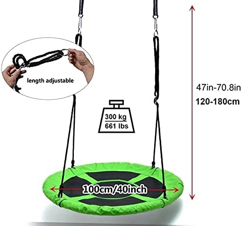 HWF Swing de pires voadores, balanço à prova d'água de 40 para crianças, adultos e adolescentes, cordas ajustáveis