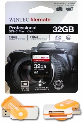 32 GB Classe 10 SDHC Card de memória de alta velocidade para a câmera digital Kodak Z1275 Z1285 Z1485 é Z712. Perfeito para filmagens e filmagens contínuas em alta velocidade em HD. Vem com ofertas quentes 4 a menos, tudo em um leitor de cartão USB giratório e.