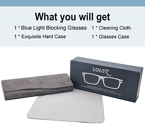 LOLFZ Blue Light Blocking Glasses Titanium Anti Eyestrain Anti -UV Raio
