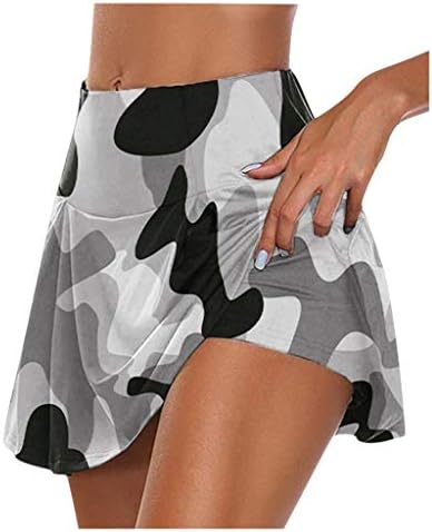 Skorts Saias para mulheres com cintura alta shorts fluidos 2 em 1 Skorts de tênis Saias de tênis com shorts