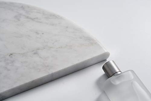 Ladrilho simples - prateleira genuína de canto de mármore para parede de chuveiro do banheiro, 9 x9 x5/8