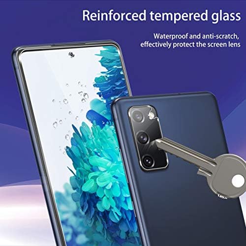 UniqueMe [2+2 pacote] Compatível para Samsung Galaxy S20 FE 5G/ Fan Edition 5G Protetor de lente e protetor de tela, vidro temperado HD Clear [Anti-Scratch] [Bolhas Free]