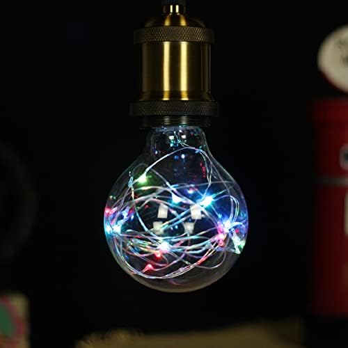 Lâmpada de fada do Globo LED com luz colorida, lâmpadas de lâmpada de lâmpada de corda vintage decorativa