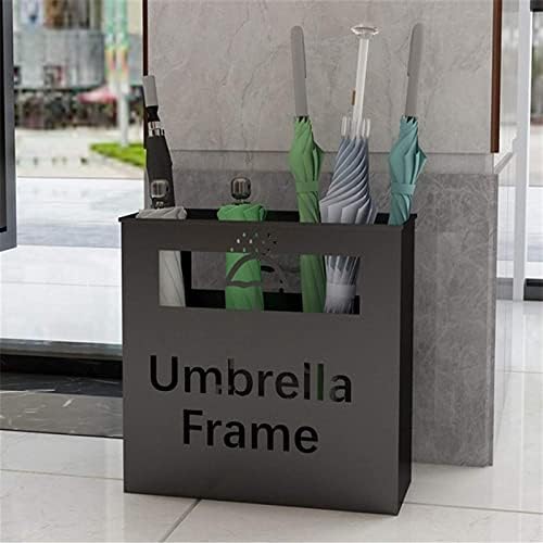 Stand para guarda -chuva Xhalery, porta -guarda -chuva, guarda -chuva Stand Stand preto Ferro forjado, 12
