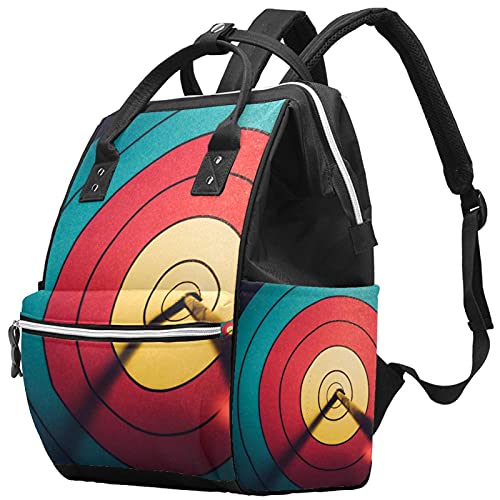 Arrow atinge anel de gol em tiro com arco -teta fralda sacos mochila mamãe mochila de grande capacidade