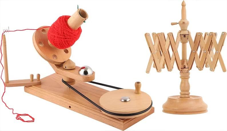 Caminho para a madeira artesanal de madeira pesada de madeira enrolador - enrolador de fios de