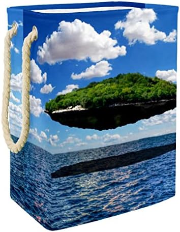 Ilha flutua no mar Lavanderia grande cestas
