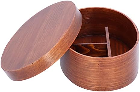 Pilipane Oval Shape Bento Caixa, lancheira de sushi de madeira, contêiner de armazenamento de alimentos,