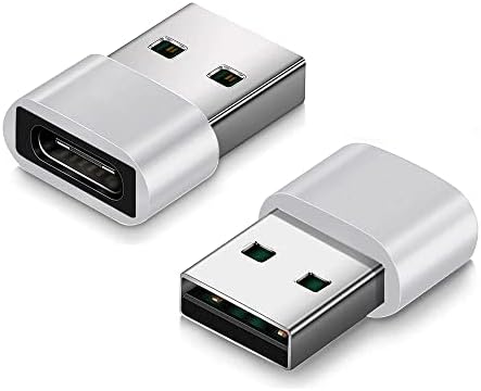 USB C para USB [2-Pack], adaptadores para USB, USB C Plugue do carregador, plugue USB, USB C para USB
