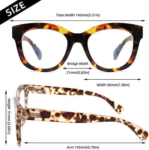 Areyeth 2 pares de grandes dimensões retro de óculos para mulheres, estilo Oprah Limpeiro de bloqueio de