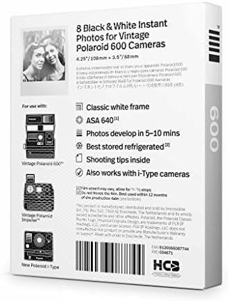 Polaroid Originals B&W Film por 600