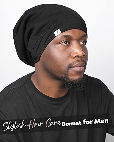 Yanibest Slouchy gaioly chapéu de cetim Capinho de cetim Capato de chimióie de cetim quimiotela para mulheres e homens Pure Black