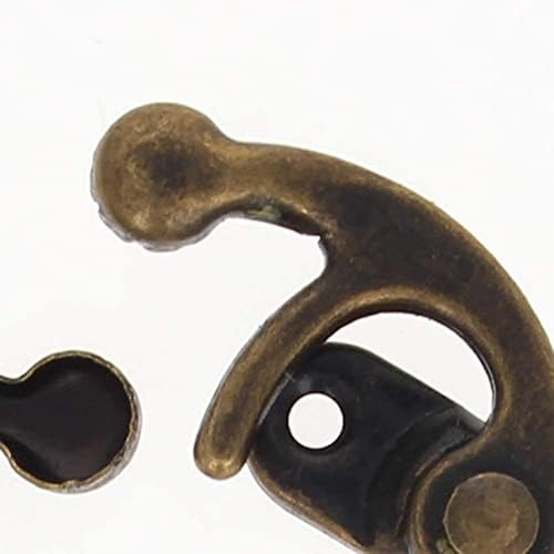 AuNiwaig Vintage Latch Hook Hasp, Jóias Hasp Hasp Hook Lock Breath, trava de braço oscilante Bronze banhado,
