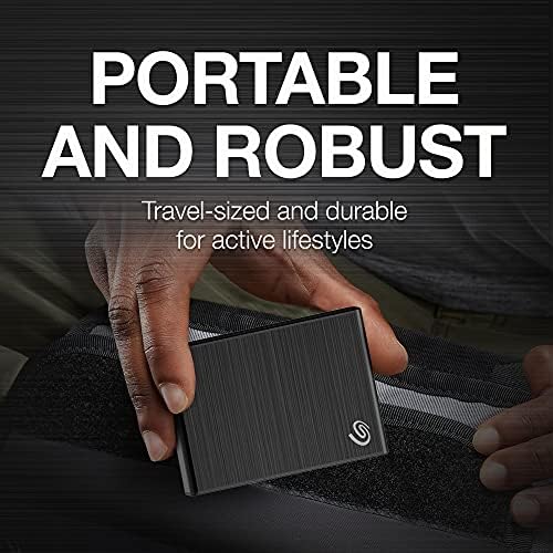 Seagate One Touch 2TB Externo SSD portátil - preto, acelera até 1030 MB/s, com aplicativo Android,