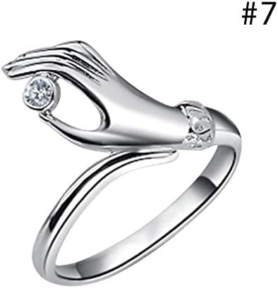 Casamento e noivado Anéis de shinestone Love Engagement Day Diamond Ring Jewelry Ladies Crystal Ladies