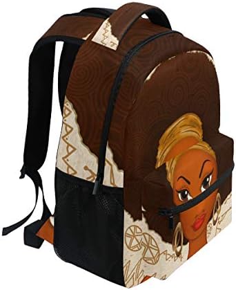 Alaza Retrato de mulher africana elegante mochila grande mochila personalizada iPad Tablet School
