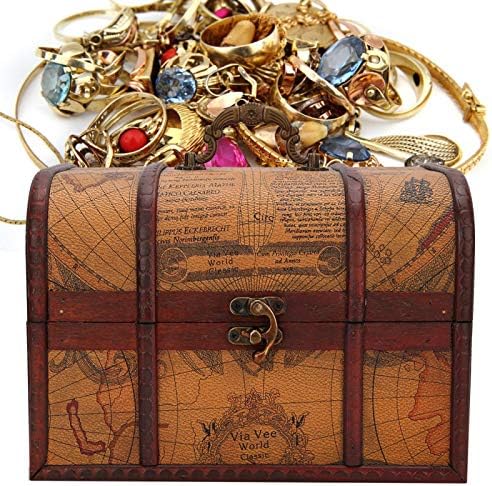 Caixa de jóias, organizador de jóias delicado decoração vintage Brincos à prova de poeira Ringos para colares para colares