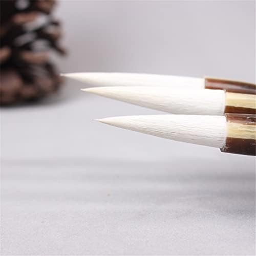 Fksdhdg de lã de lã escrevendo caligrafia pincel caneta conjunto pico longo script regular script escrevendo pincel pincel chinês pincel