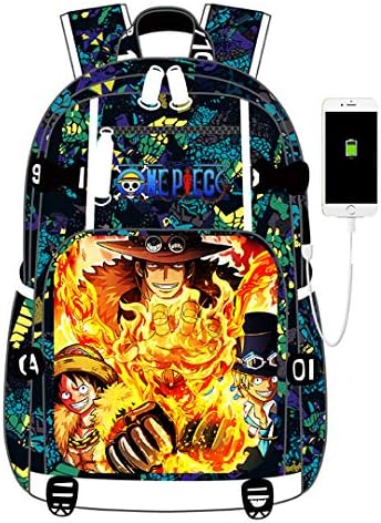 Go2Cosy Anime One Piece Mochila Daypack Daypack Bag School Bag Bag Bookbag