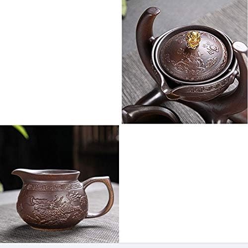 Conjunto de chá semi-automático de moagem de pedra cerâmica shypt, chá de chá criativo de chá