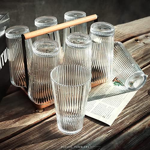 Wanchiy plástico copos de plástico, 21 onças bebendo copos de cozinha xícaras de plástico reutilizáveis ​​lava-louças