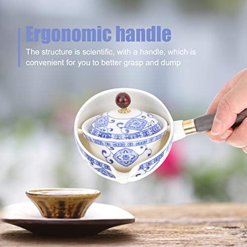 Hemoton Marroqucan Tea Set Set Blue and White Porcelana Chinesa Gongfu Conjunto de chá Viagem Conjunto