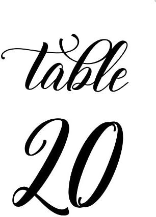 Darling Sovenir Caligrafia 1-40 Números de mesa Cardas de decoração de recepção de casamento cartões de mesa