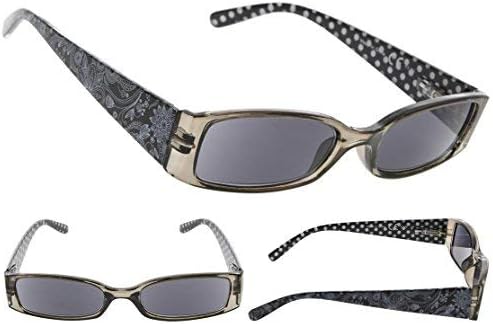 Gr8sight 5-Pack Polka Dots Design templos de lendo óculos para mulheres incluem sol