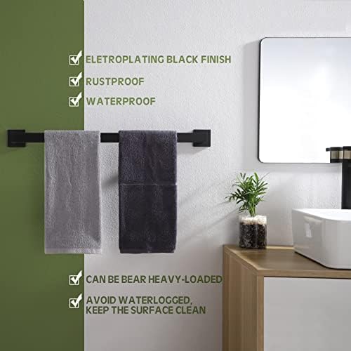 Kokosiri barra de toalha única de 24 polegadas, suporte para toalhas de cozinha de banheiro, SUS304 de aço inoxidável