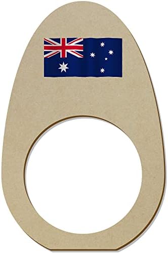 Azeeda 5 x 'agitando bandeira australiana' anéis/suportes de guardanapo de madeira