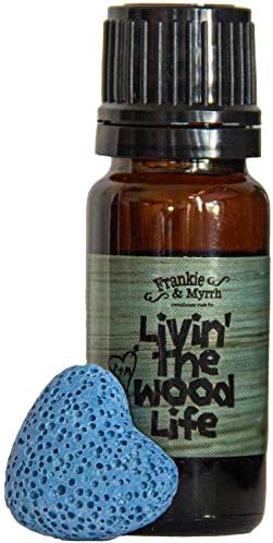 Livin 'The Wood Life - Patchouli Mistura de óleo essencial de cedro de baunilha com difusor de pedra de lava