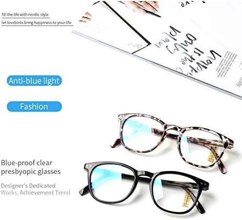 Videbla Progressive Multifocus Reading Glasses Blocking Mulheres/Homens, Leitores de Computação com Dalheira