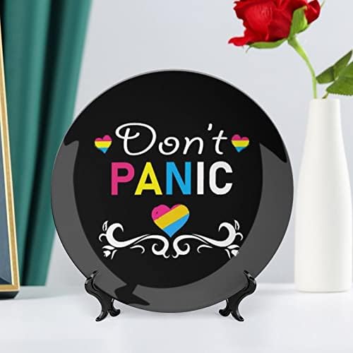 Não entre em pânico com as placas decorativas de cerâmica de cerâmica personalizadas de orgulho