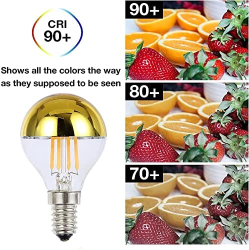 G45 Lâmpada de meia cromo, lâmpada de ouro equivalente a 4W LED de 4W, lâmpada de ouro equivalente, economia